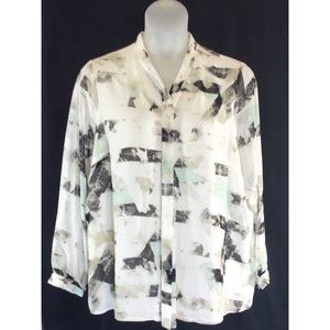 🎄🎄🎄Calvin Klein Sheer Ladies Blouse Plus 1X